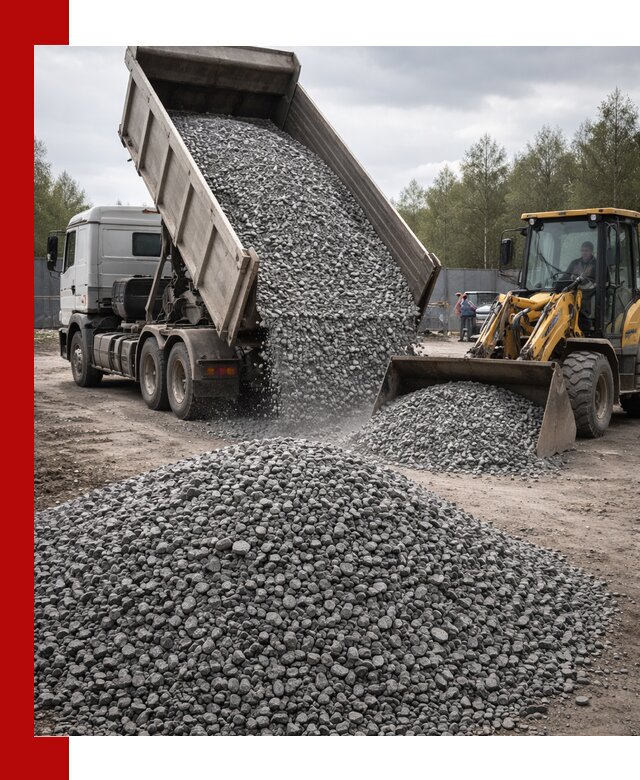 Доставка и продажа щебня гранитного в бору