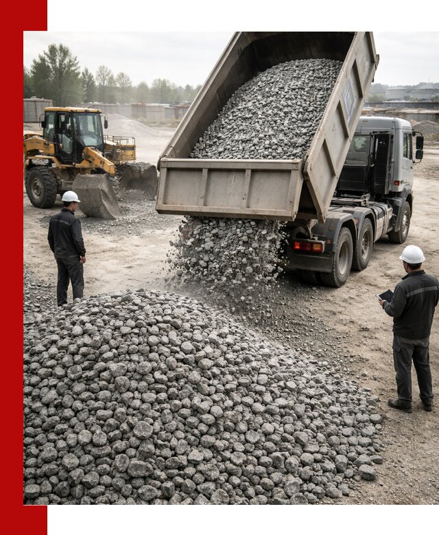 Доставка гранитного щебня фракции 20-40 в бору