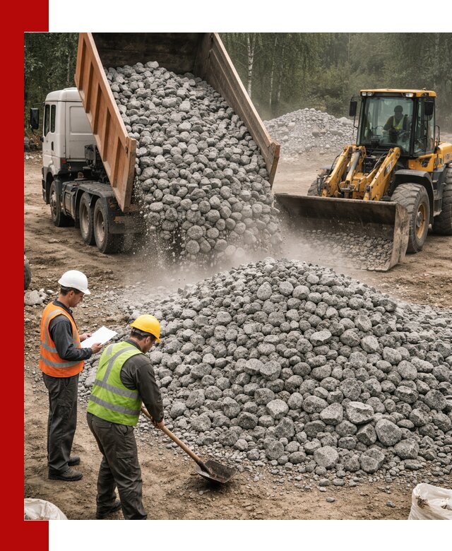 Гранитный щебень фракция 70-150 доставка в бору