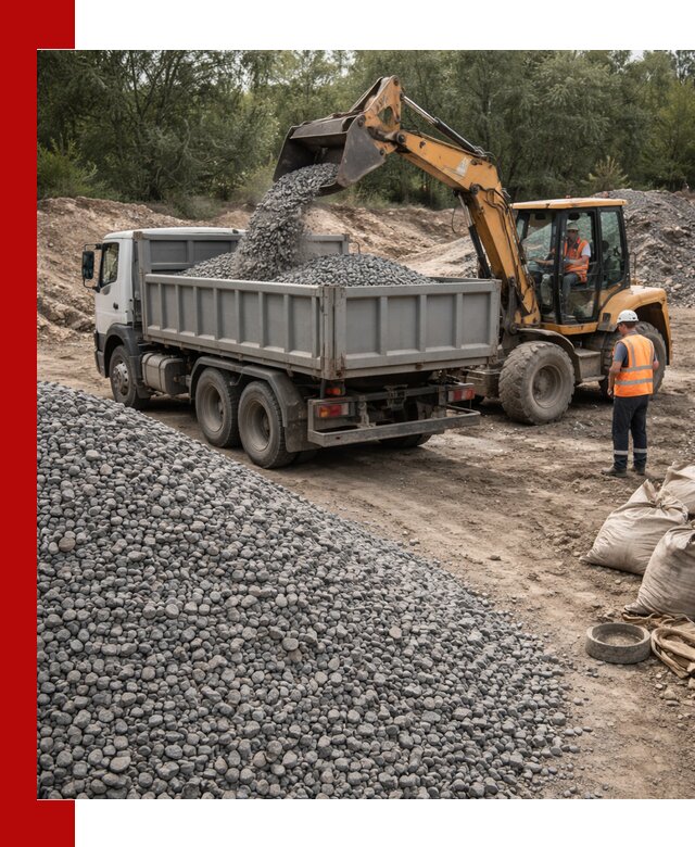 Доставка гравийного щебня в бору оптом и в розницу