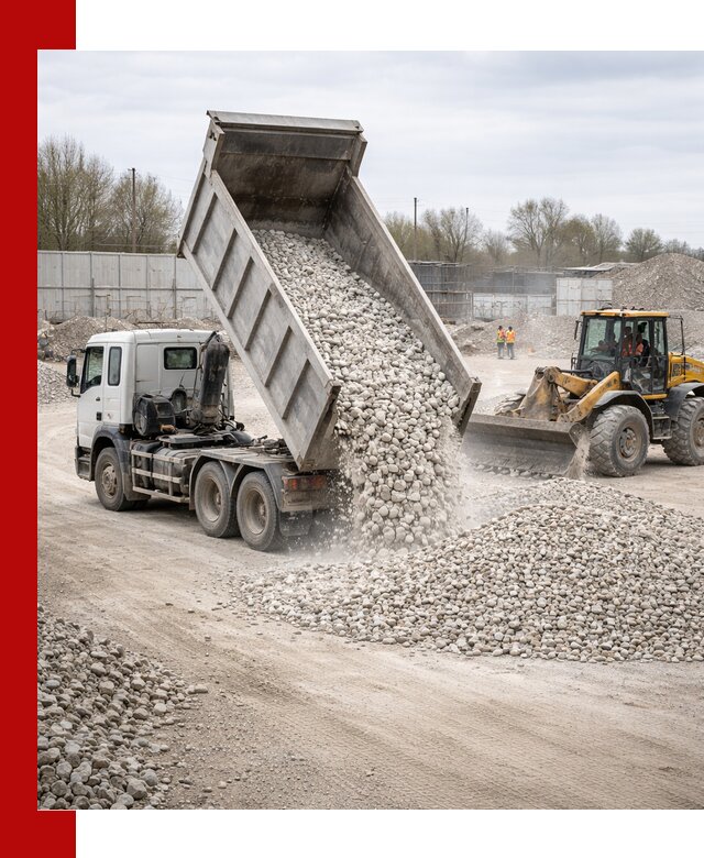 Доставка и продажа известнякового щебня в бору