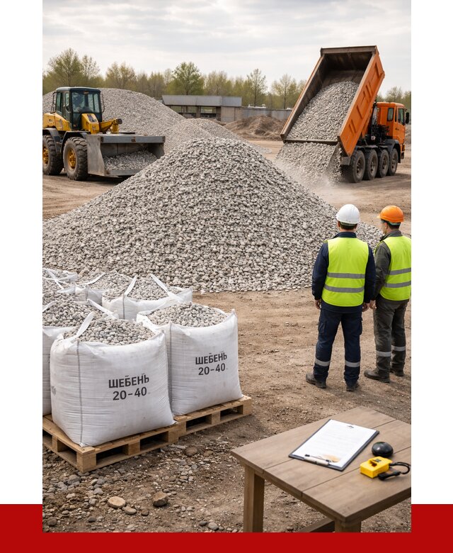 Известняковый щебень 20-40 в бору от 2182 р. ПРОНЕРУДБор