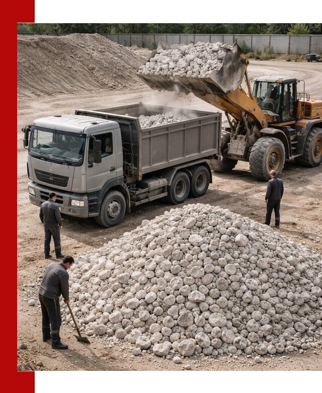 Известняковый щебень фракция 70–150 с доставкой в бору