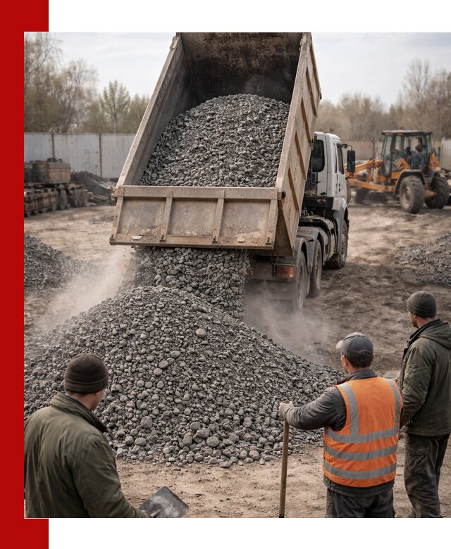 Доставка шлакового щебня в удобные сроки по выгодной цене в бору