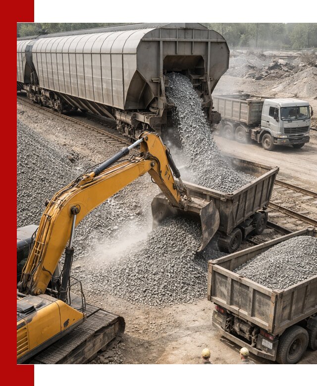 Доставка железнодорожного щебня в бору крупными партиями быстрого отгруза