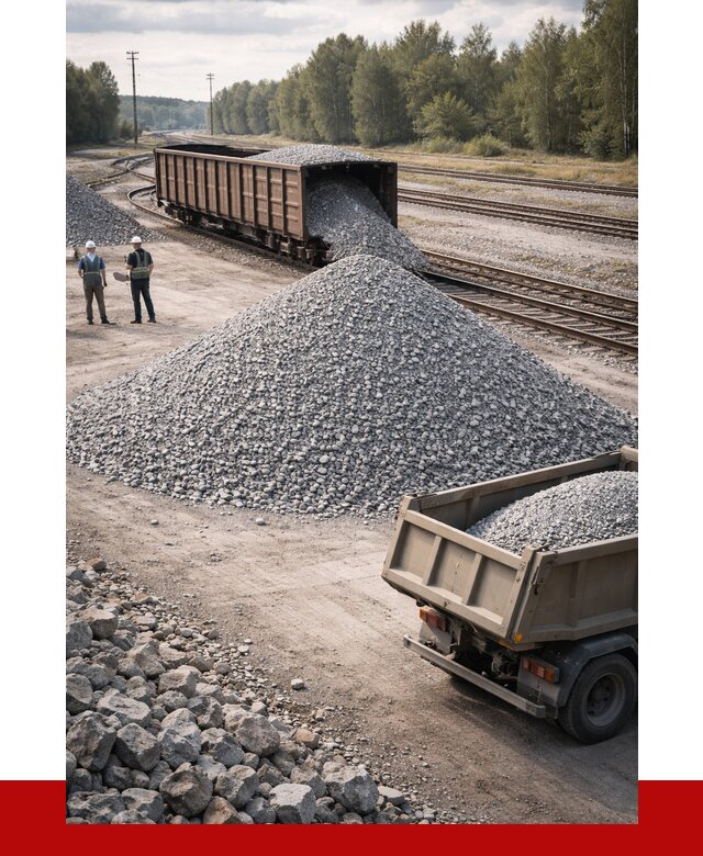 Железнодорожный щебень 20-60 в бору от 1766 р. | ПРОНЕРУДБор