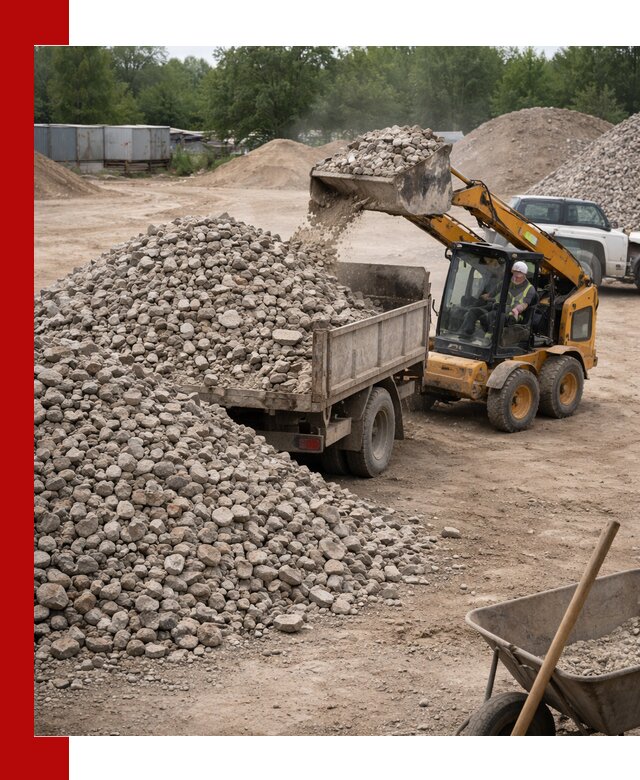 Доставка вторичного щебня в бору для строительных работ