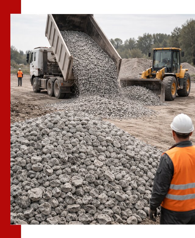 Доставка бетонного щебня фракции 20-40 в бору