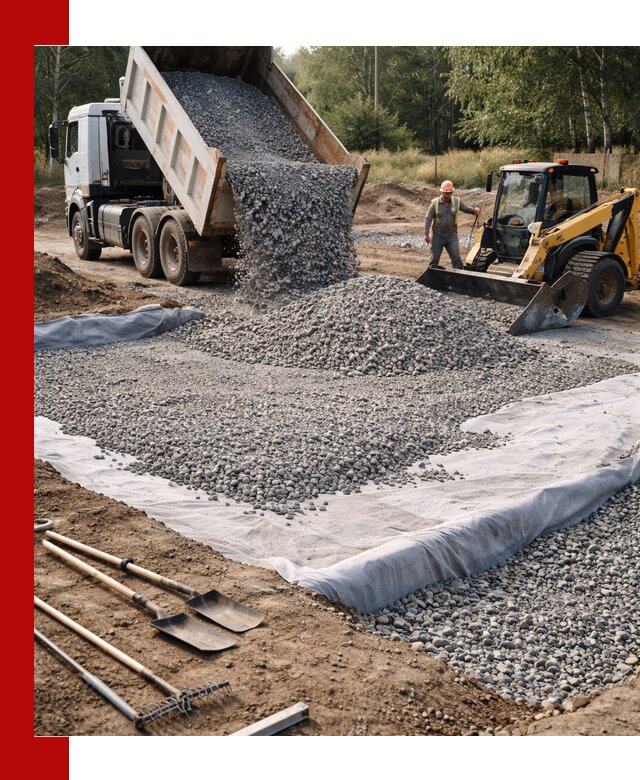 Щебень для фундамента с доставкой в бору