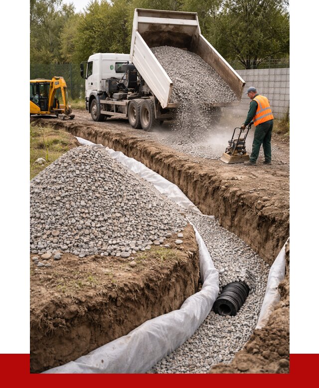 Щебень для дренажа в бору от 1922 р., ПРОНЕРУДБор доставка