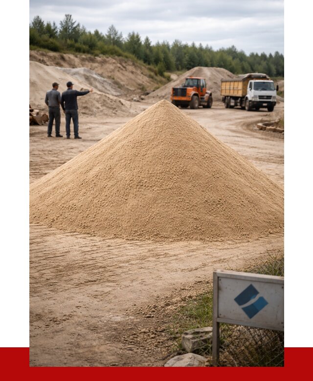 Карьерный песок навалом в бору от 1870 р. | ПРОНЕРУДБор