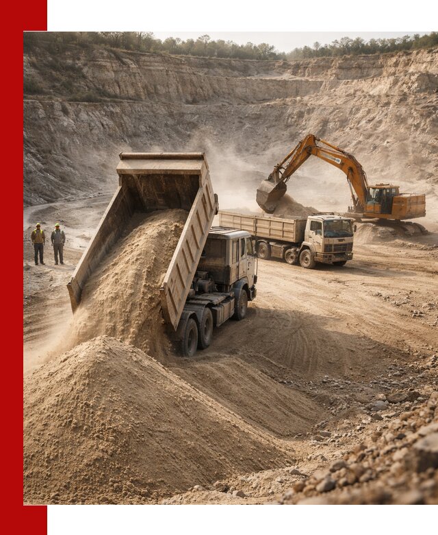 Карьерный песок навалом с доставкой в бору