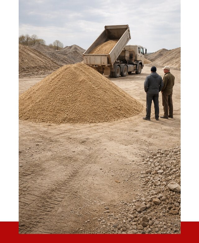 Карьерный песок крупнозернистый в бору от 8832 р | ПРОНЕРУДБор