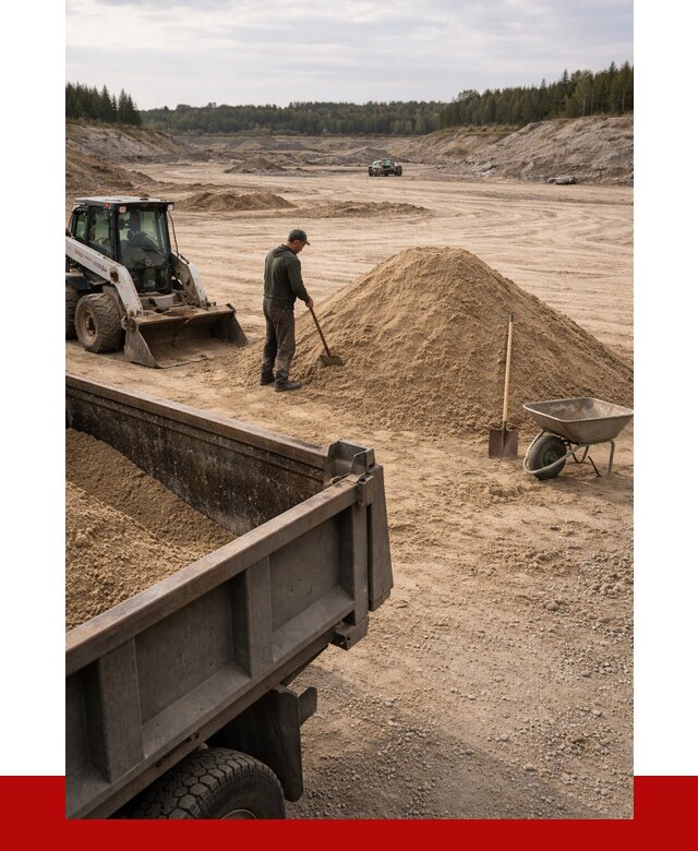 Карьерный песок среднезернистый в бору, от 2286 р. ПРОНЕРУДБор