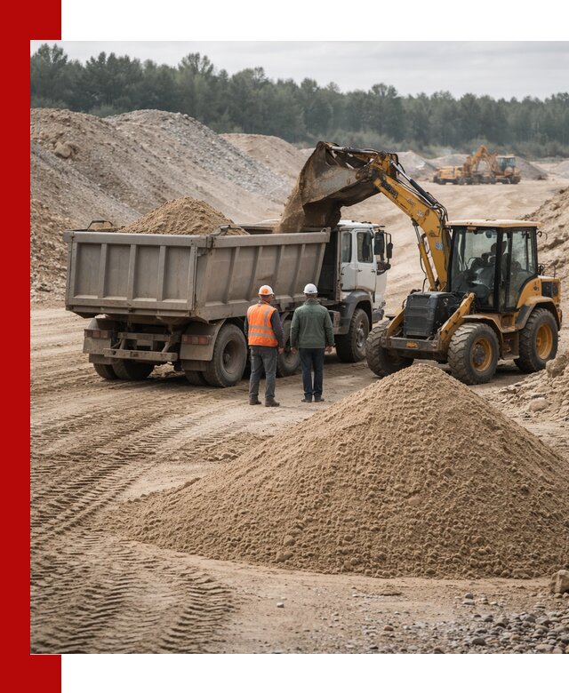 Карьерный среднезернистый песок с доставкой в бору