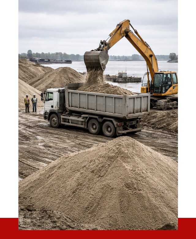 Купить речной песок навалом в бору от 1870 р., ПРОНЕРУДБор