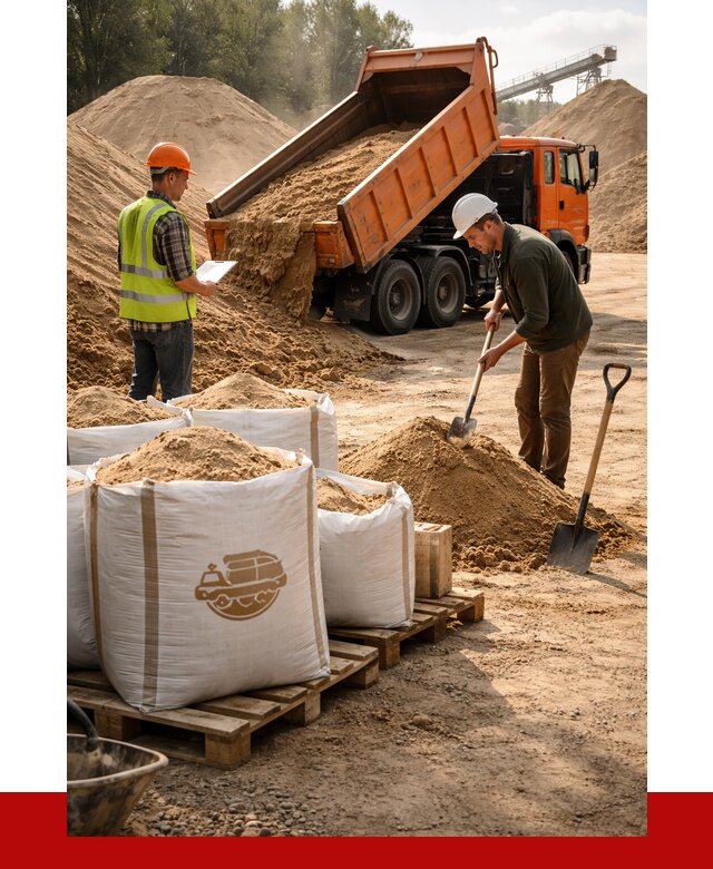 Строительный песок в бору от 2286 р. с доставкой, ПРОНЕРУДБор