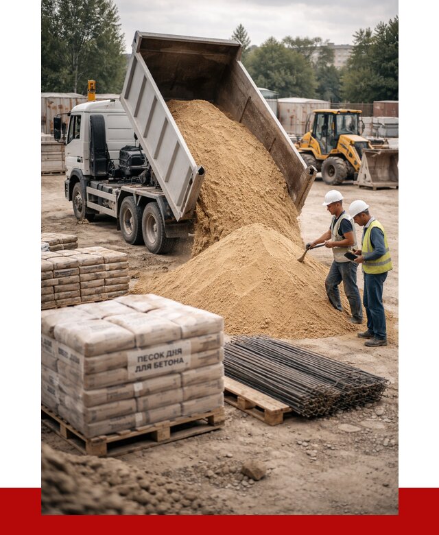 Песок для бетона в бору от 2598 р. с доставкой, ПРОНЕРУДБор