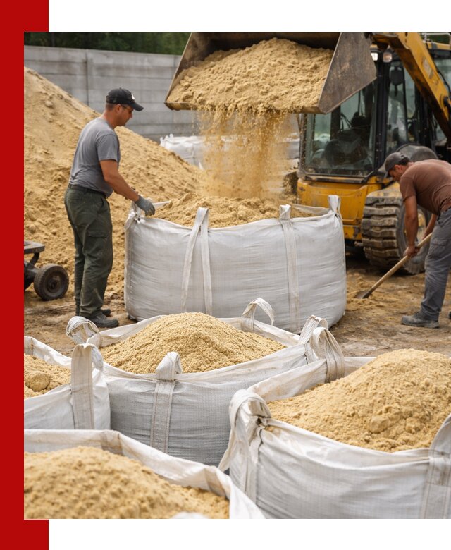 Поставка качественного песка для кладки в бору