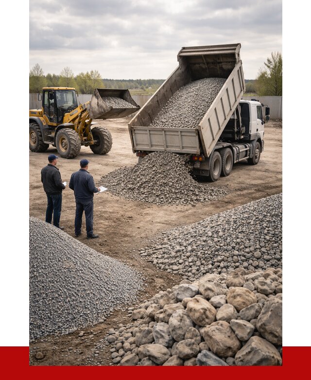 Гравий и камень с доставкой в бору от 4364 р. - ПРОНЕРУДБор