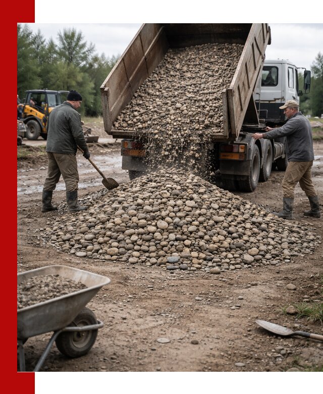 Доставка гальки речной оптом и в розницу в бору
