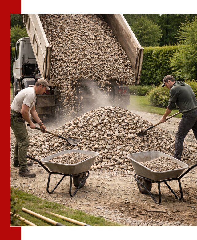 Доставка и продажа декоративной гальки в бору