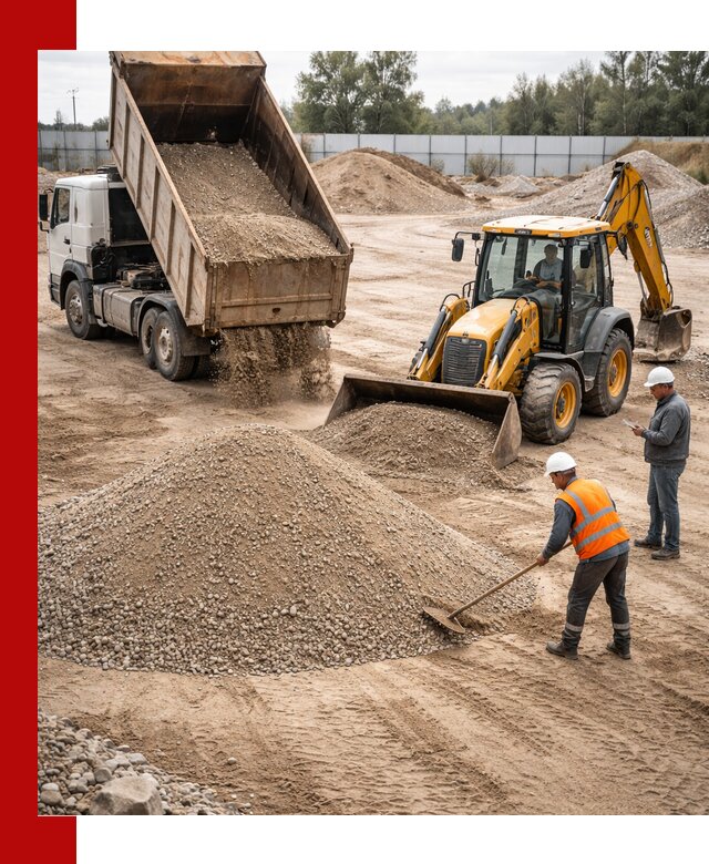 Поставка и доставка ПГС С4 в мешках и самосвалах в бору