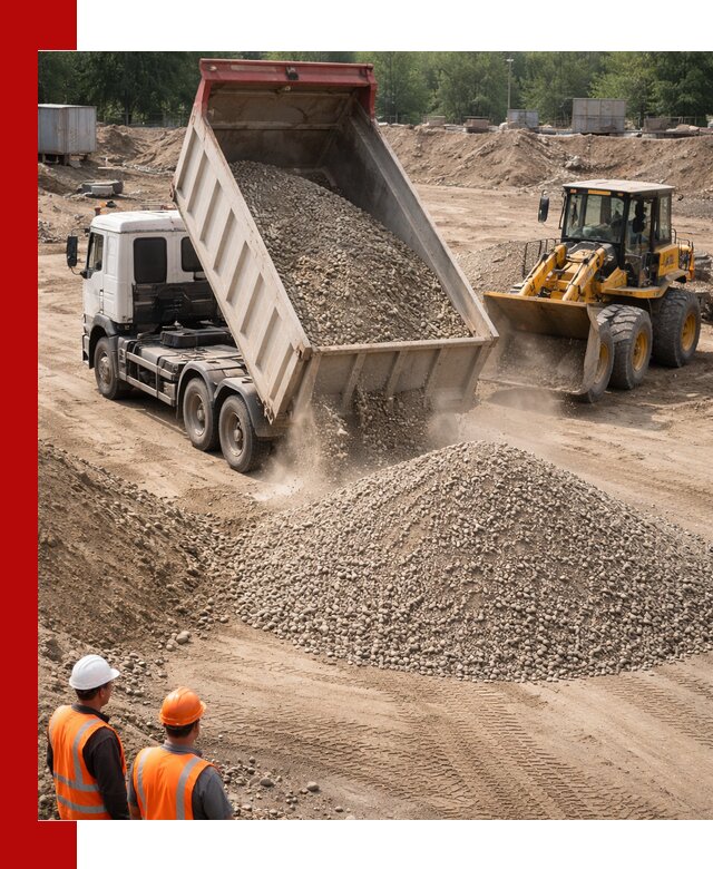 Щебень с песком (ЩГПС С2) с доставкой в бору