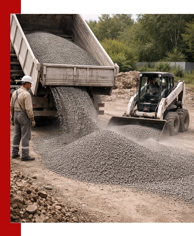 Доставка гравийного отсева 0-5 в бору оптом и в розницу