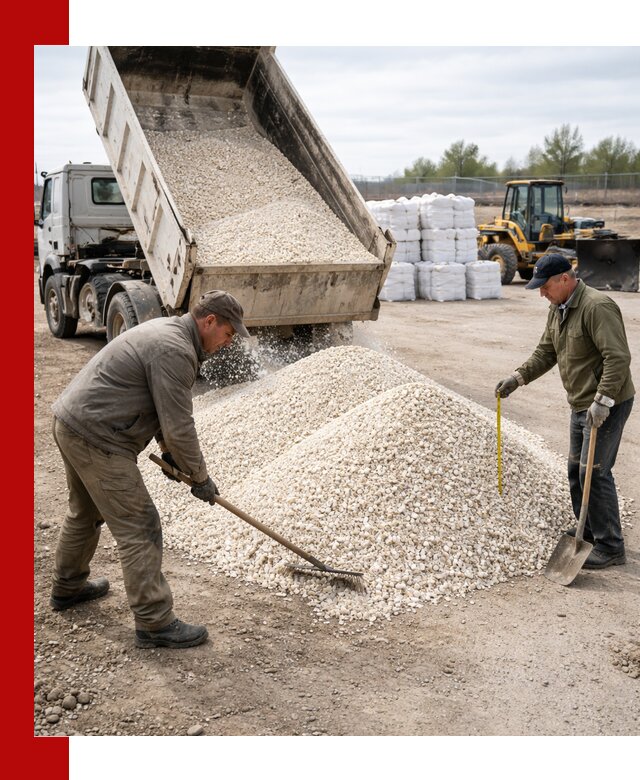 Мраморная крошка с доставкой и разгрузкой в бору