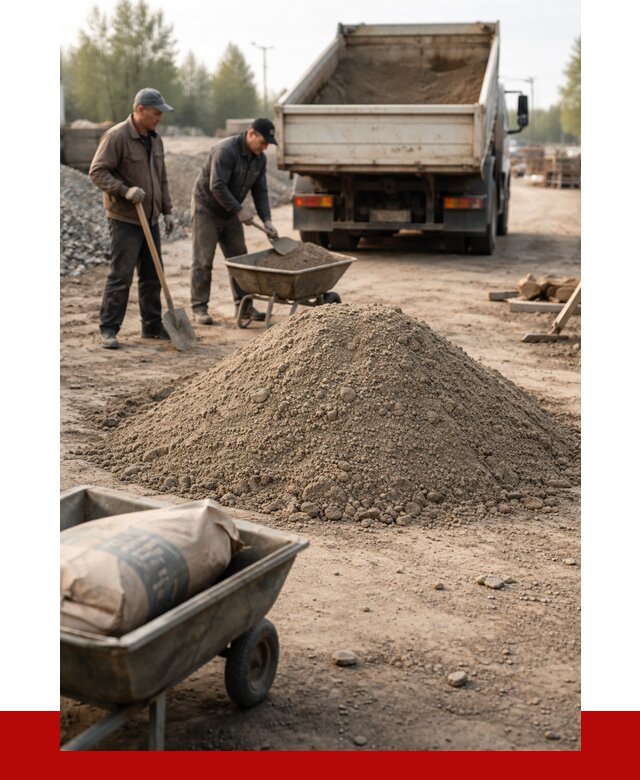 Цементно-песчаная смесь М150 в бору от 4883 р. | ПРОНЕРУДБор