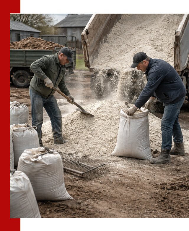 Доставка извести пушонки в бору оптом и мелким оптом