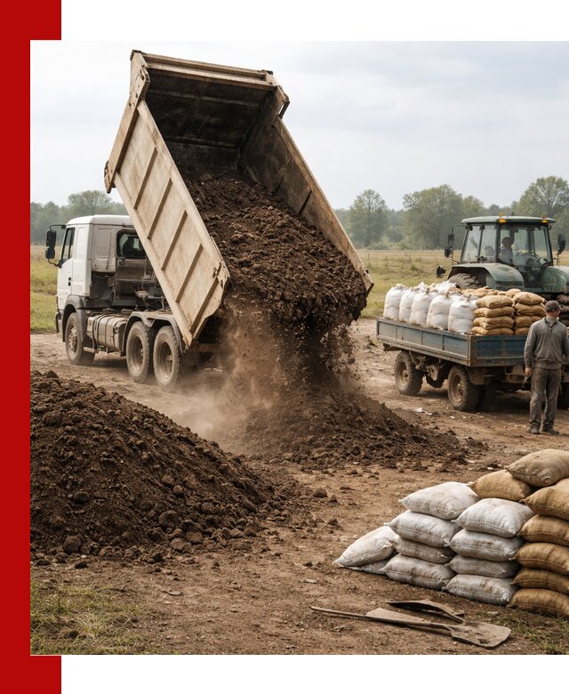 Доставка грунта и удобрений оптом в бору для сельхоз и строительства
