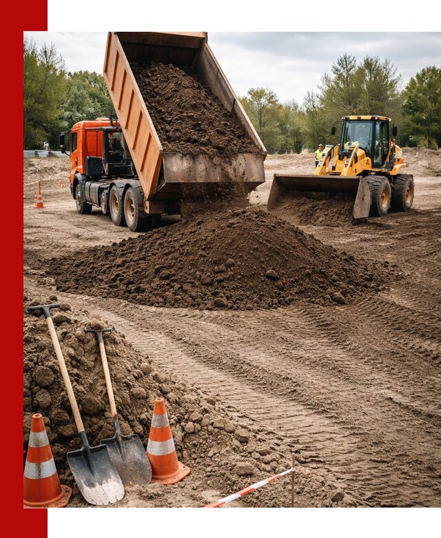 Поставка и доставка планировочного грунта в бору