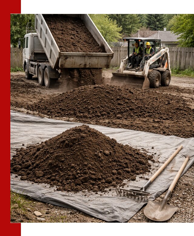 Грунт для отсыпки участка с доставкой в бору