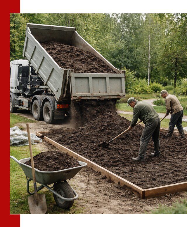 Доставка грунта для озеленения и благоустройства в бору