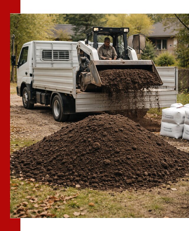 Доставка садовой земли в больших объёмах в бору