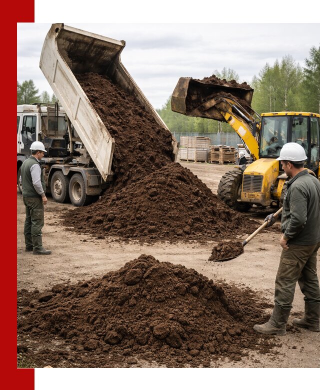 Доставка торфа оптом и в мешках в бору