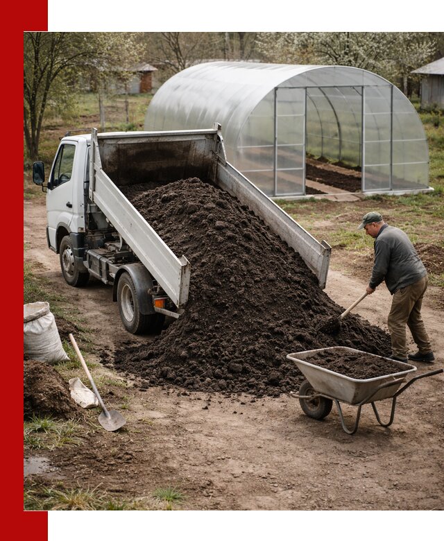 Чернозем для теплицы с доставкой в бору