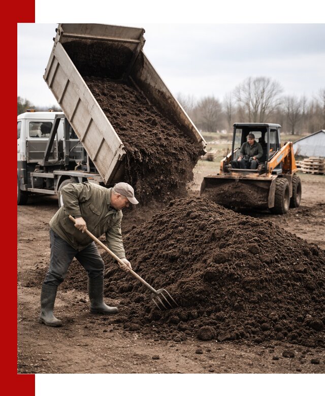 Доставка и продажа перегноя в бору быстро и дешево