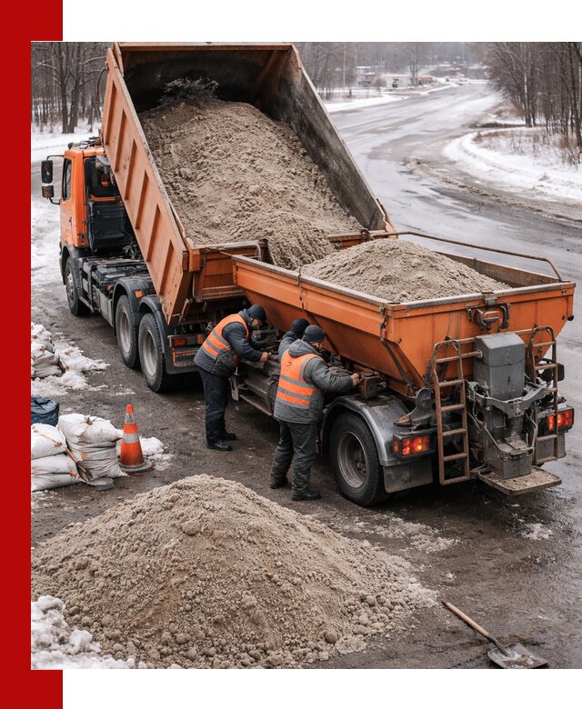 Поставка и вывоз пескосоля в бору оптом и в розницу