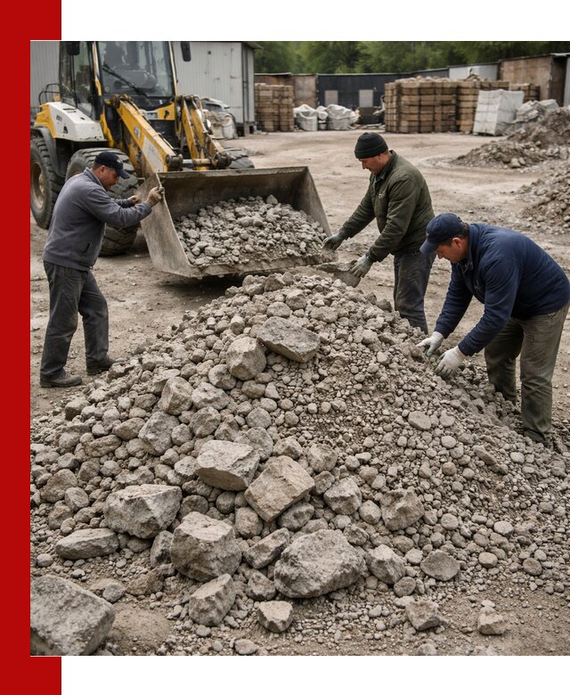 Демонтаж и вывоз бой бетона в бору