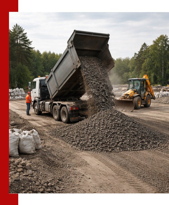 Доставка дробленого асфальта в бору для дорожных работ