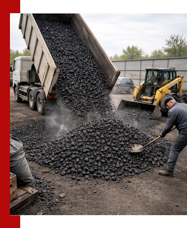 Доставка угля орех в бору оптом и в розницу