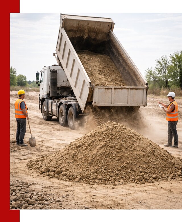 Доставка самосвалом 15 кубов в бору за город и по городу