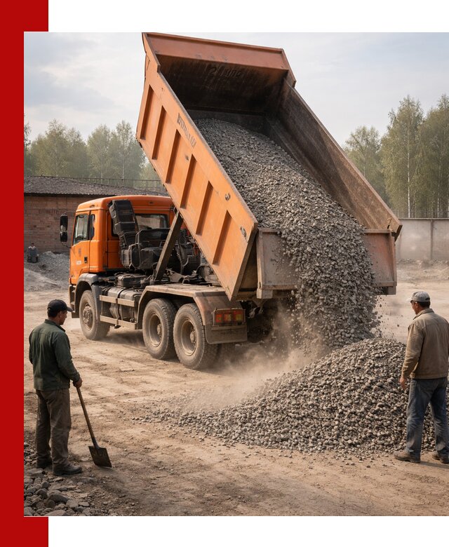 Доставка самосвалом 20 м3 в бору быстро и надежно