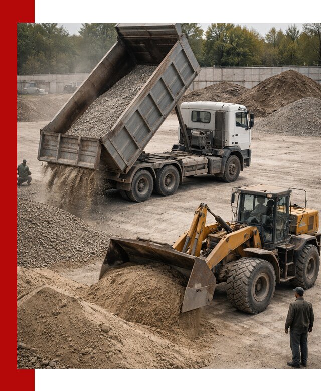 Перевозка сыпучих грузов самосвалами и бортовыми в бору