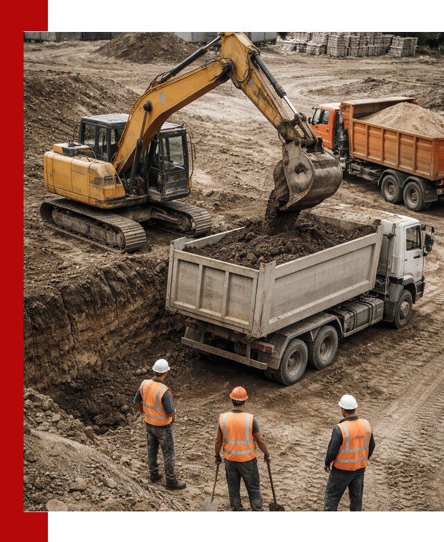 Разработка грунта для строительства и благоустройства в бору