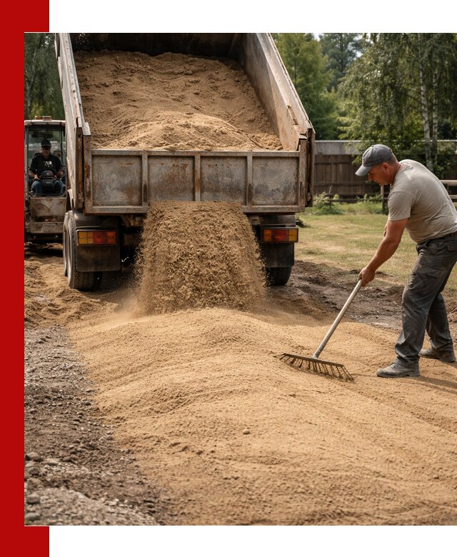 Отсыпка участка песком в бору быстро и качественно