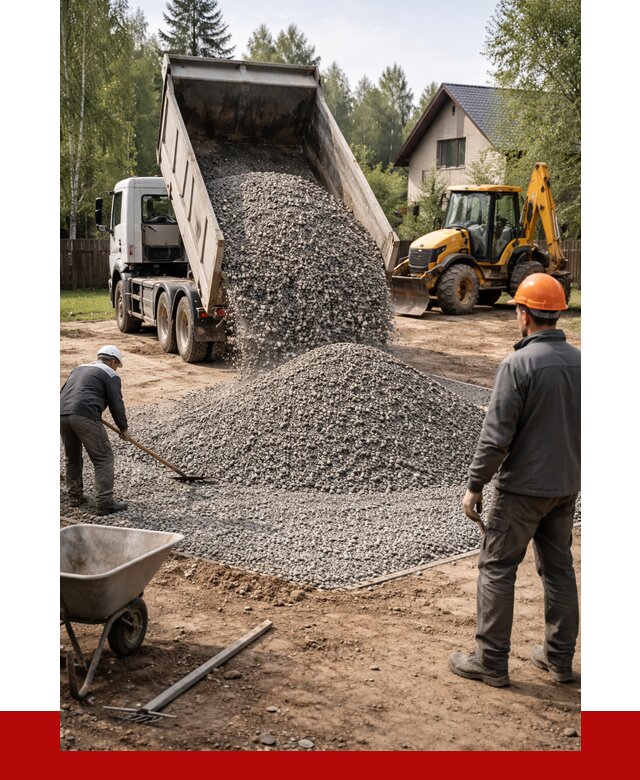 Отсыпка участка щебнем в бору от 6754 р. ПРОНЕРУДБор